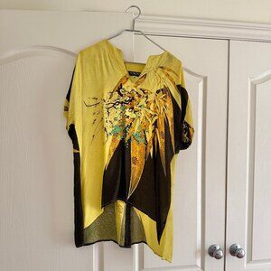 Gold/Black Citron Blouse Size M